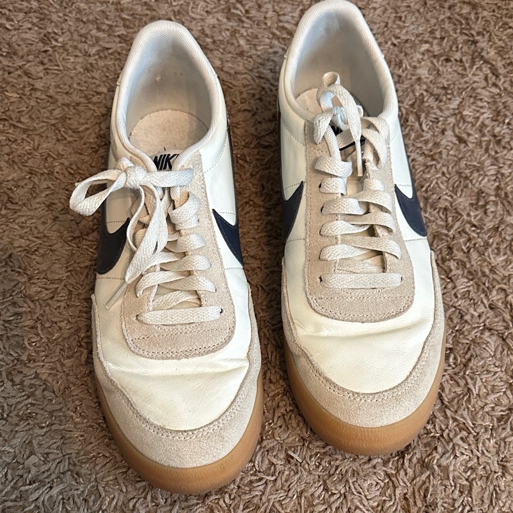 Nike Men's Cream and Tan Sneakers
